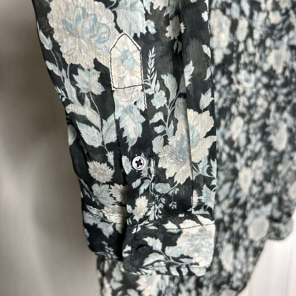 Denim & Supply Shirt Sheer Floral Print Boyfriend Button down Size M - Picture 4 of 8